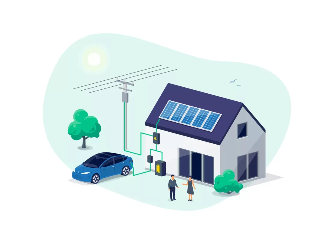 Solar Panel and Storage Vector